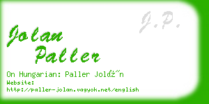 jolan paller business card